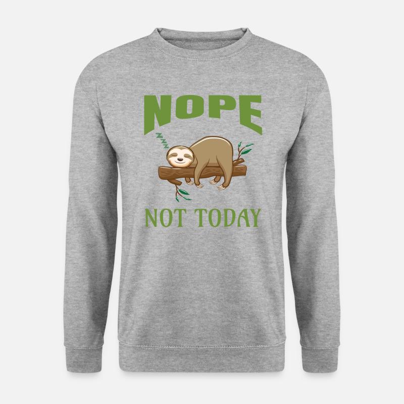 Nope Sloth - Unisex Sweatshirt - salt & pepper