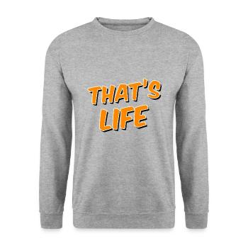 That's life - Unisex Sweatshirt - salt & pepper - Front - Alina (178cm) & Michal (187cm)