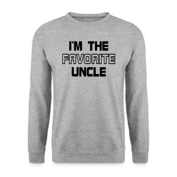 Ankel préféré nièce neveu oncle idée de cadeau Fun - Sweat-shirt Unisexe - gris chiné - Devant - Alina (178cm) & Michal (187cm)
