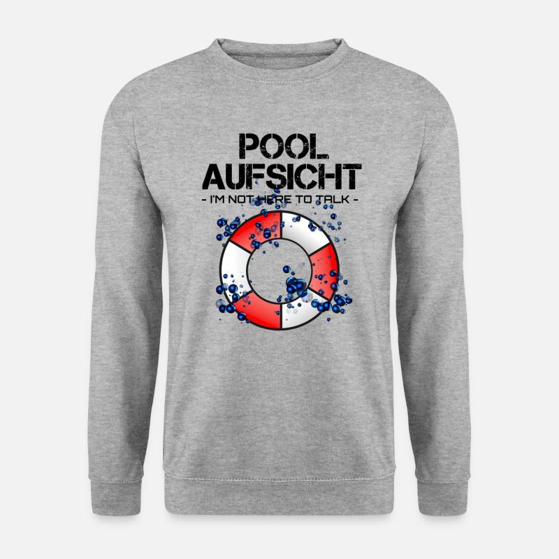 Aufsicht Rettungsschwimmer - Unisex Pullover - Weißgrau meliert