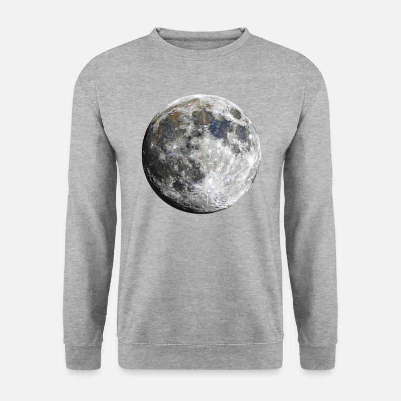 Moon - Unisex Pullover - Weißgrau meliert