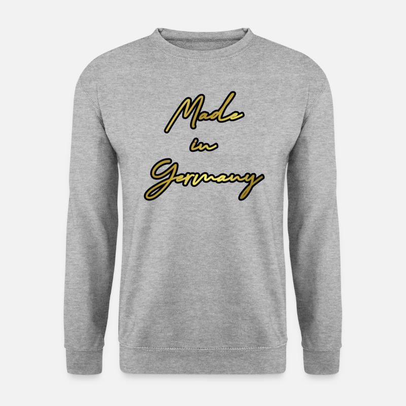 germany made in - Unisex Pullover - Weißgrau meliert
