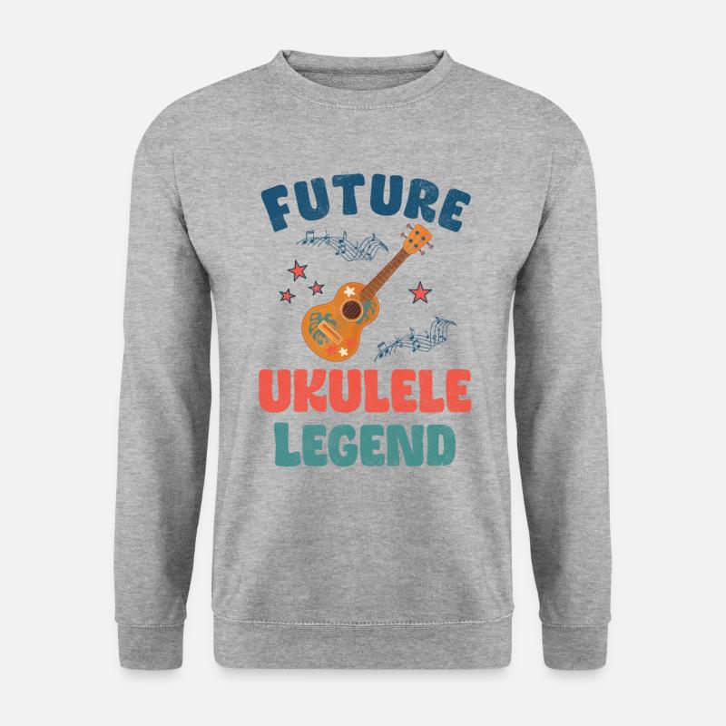 Future Ukulele Legend - Unisex Sweatshirt - salt & pepper