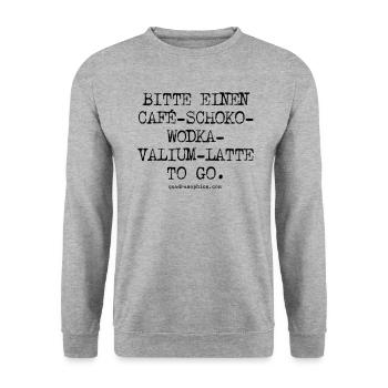 to go - Unisex Pullover - Weißgrau meliert - Vorne - Alina (178cm) & Michal (187cm)