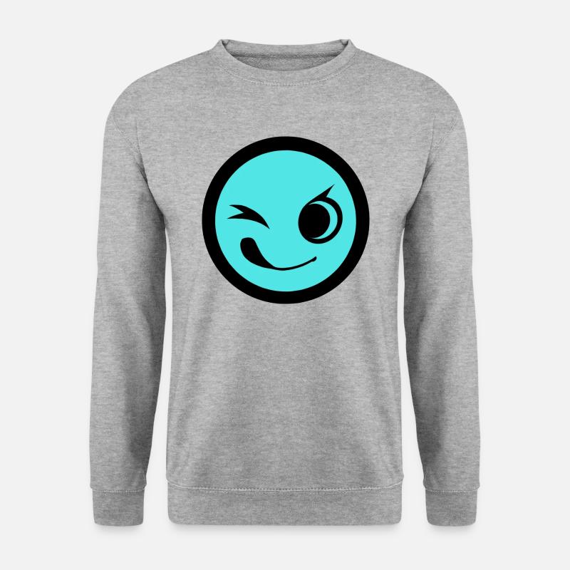 Emoticon - Unisex Pullover - Weißgrau meliert