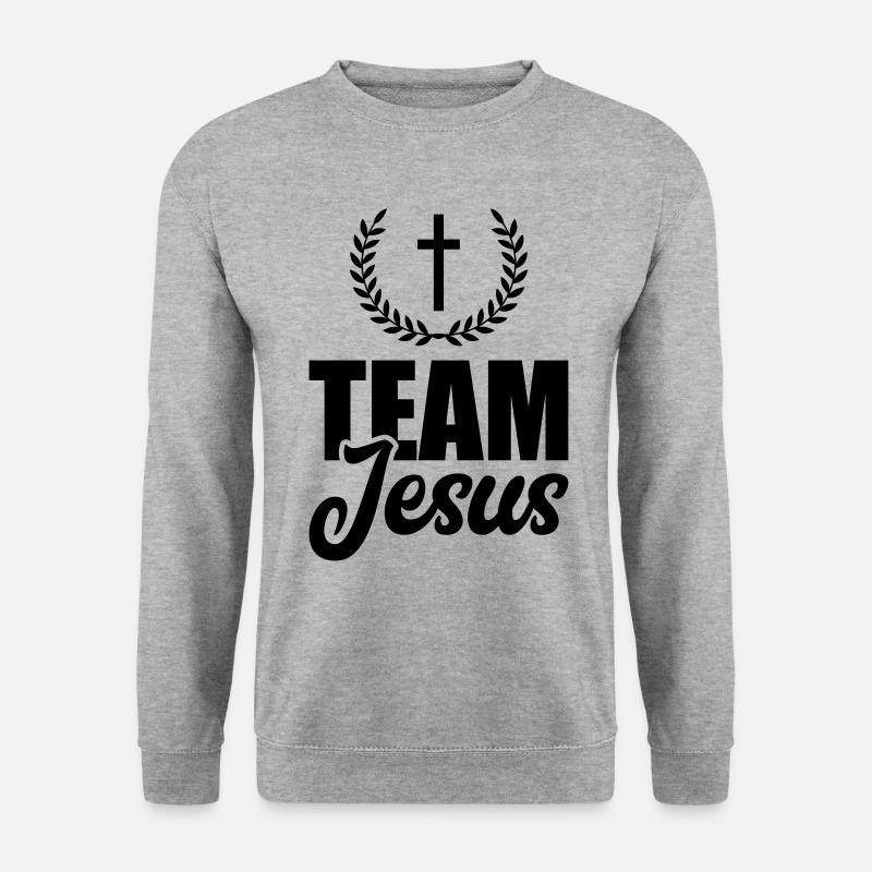 team jesus cross - Unisex Sweatshirt - salt & pepper