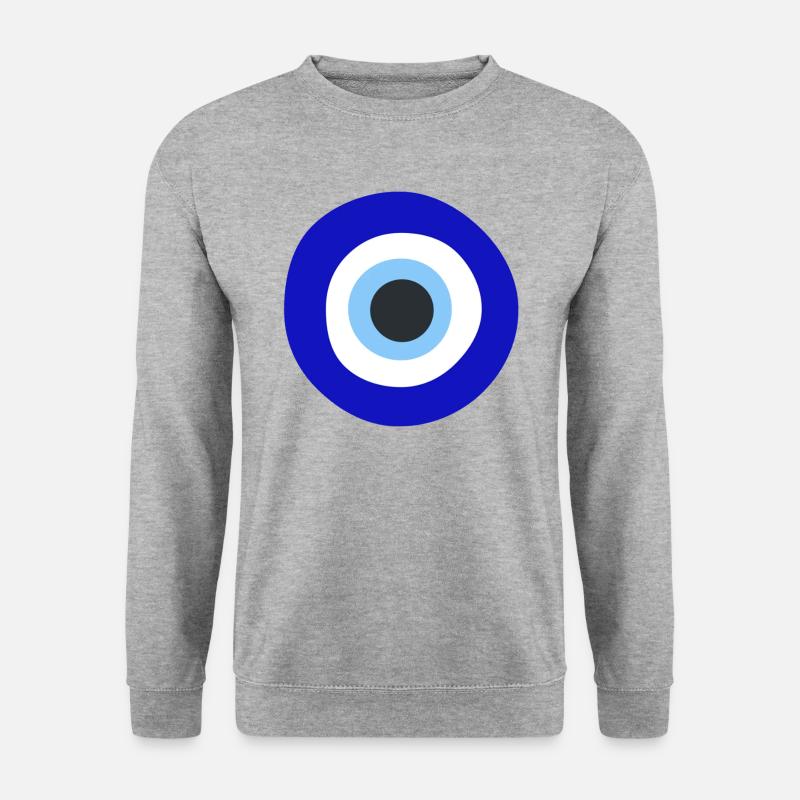 Auge - Unisex Pullover - Weißgrau meliert