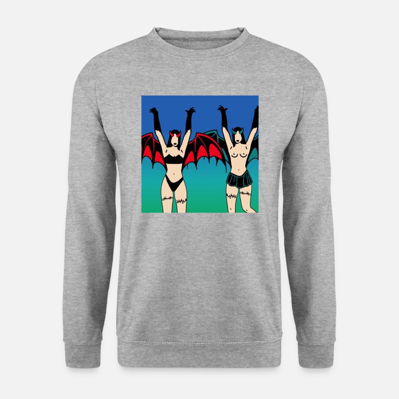 Teufel - Unisex Pullover - Weißgrau meliert