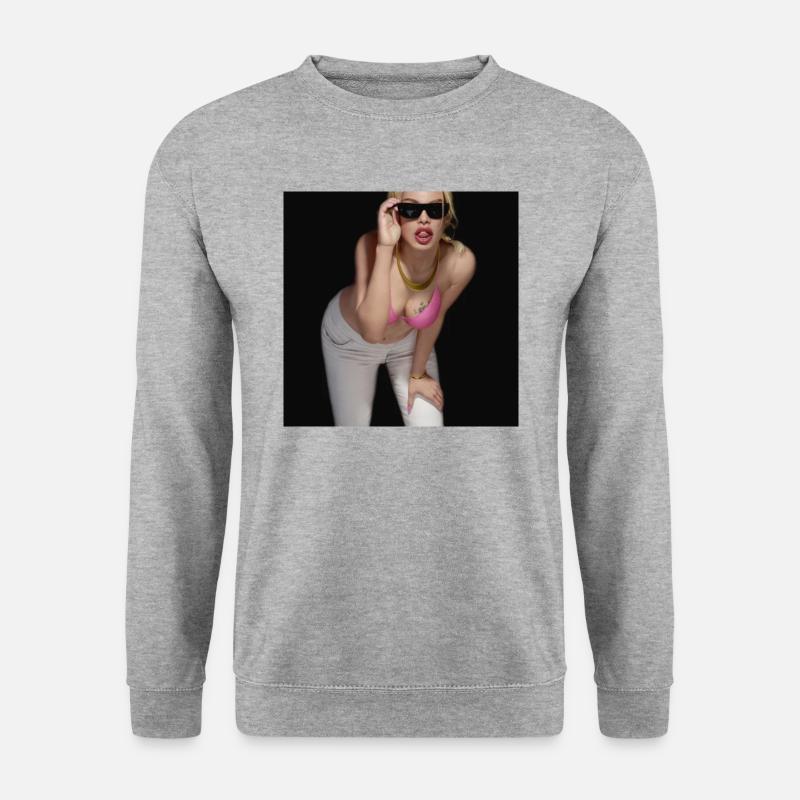 Dame - Unisex Pullover - Weißgrau meliert