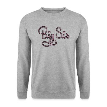 Big Sis - Unisex Sweatshirt - salt & pepper - Front - Alina (178cm) & Michal (187cm)