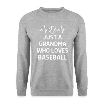 Baseball Spieler Baseball Sprüche Geschenk - Unisex Pullover - Weißgrau meliert - Vorne - Alina (178cm) & Michal (187cm)