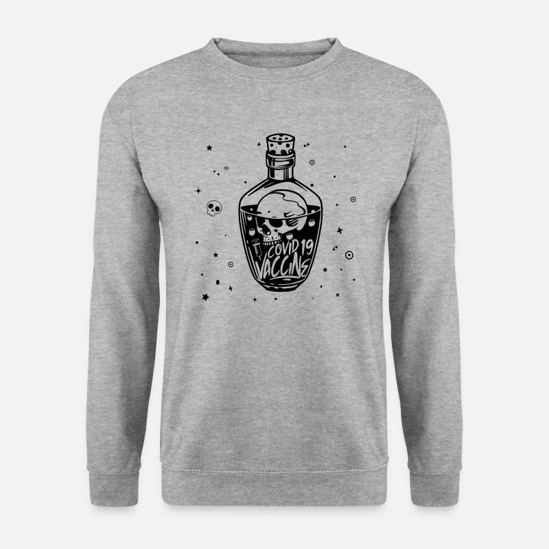Skull Vaccine - Unisex Pullover - Weißgrau meliert