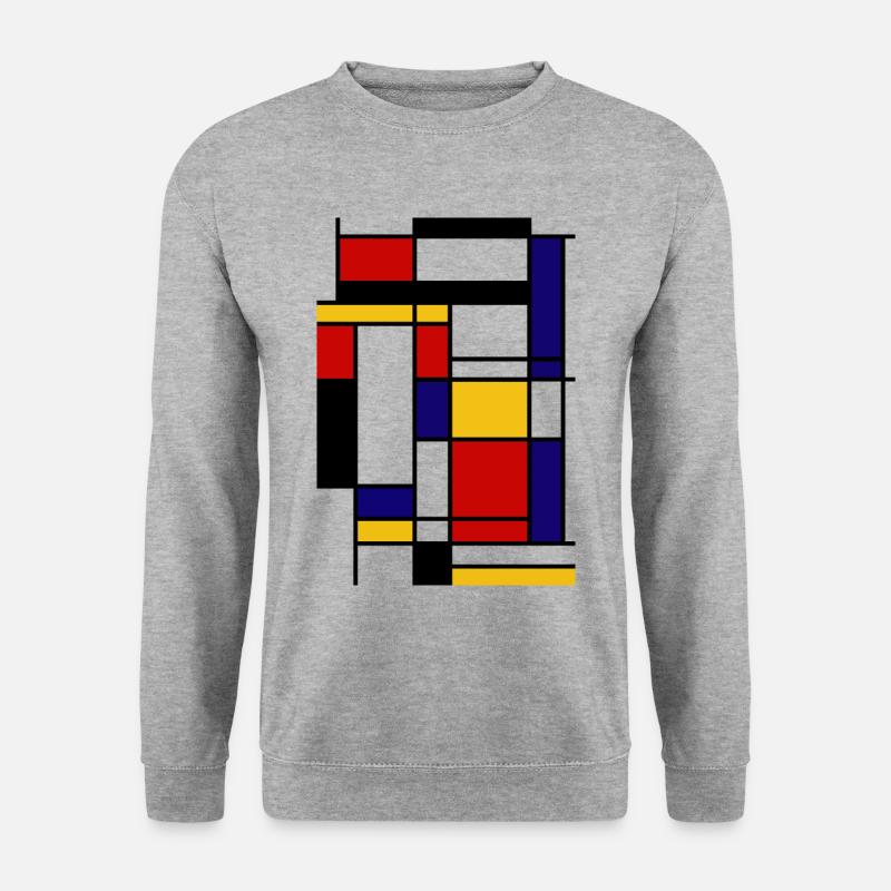 Pattern Mondrian form - Unisex Sweatshirt - salt & pepper