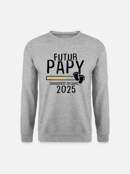 Futur Papy 2025 - Sweat-shirt Unisexe - gris chiné