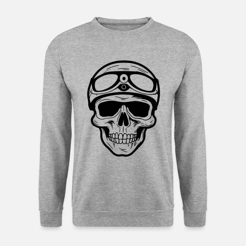 Biker Skull - Unisex Sweatshirt - salt & pepper