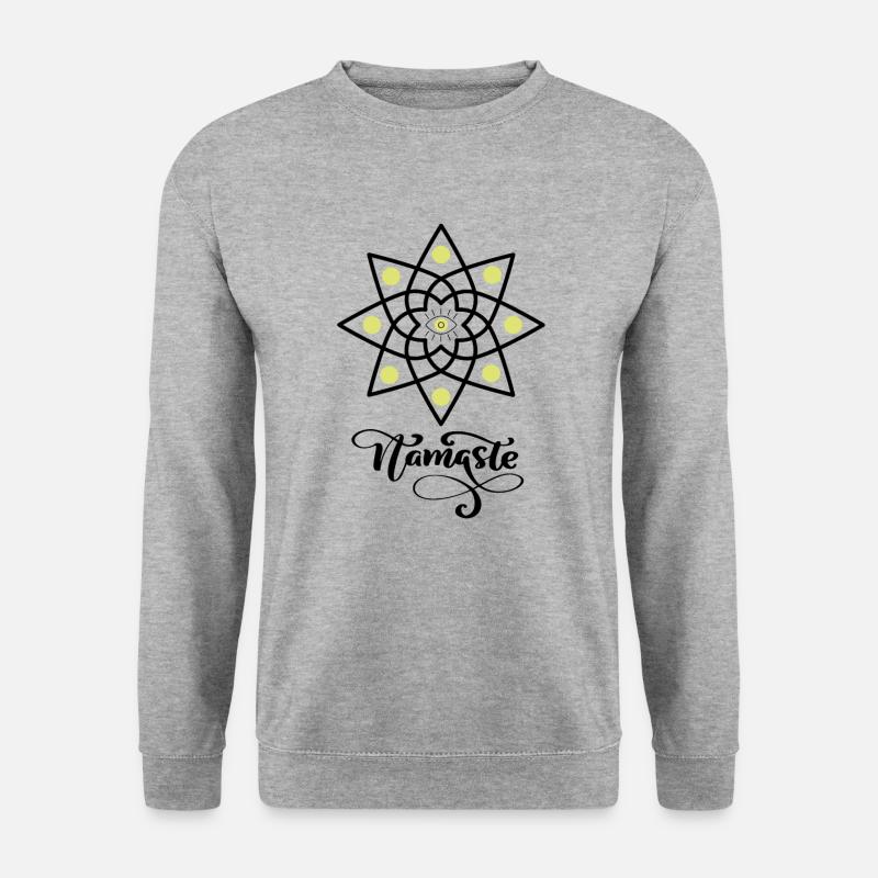 Namaste yoga Namasté - Unisex Pullover - Weißgrau meliert