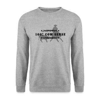 (cowsense_2c) - Unisex Pullover - Weißgrau meliert - Vorne - Alina (178cm) & Michal (187cm)