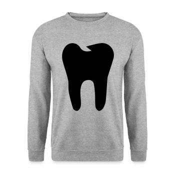 Symbole de l’icône de dent - Sweat-shirt Unisexe - gris chiné - Devant - Alina (178cm) & Michal (187cm)