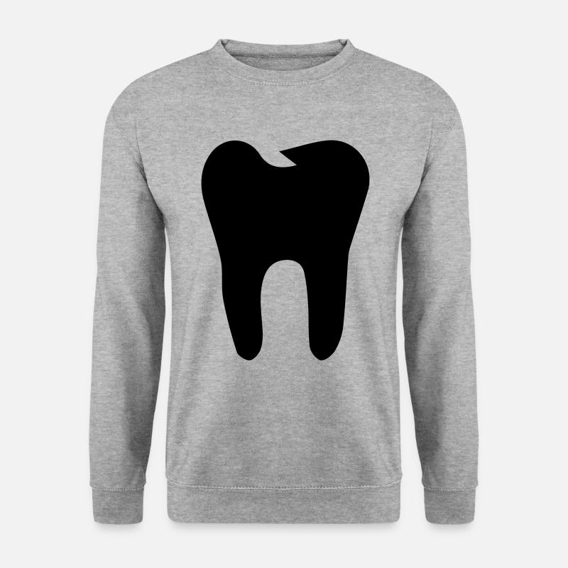 Zahn icon symbol - Unisex Pullover - Weißgrau meliert