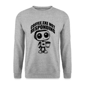 Coffee.exe ne répond pas - Sweat-shirt Unisexe - gris chiné - Devant - Alina (178cm) & Michal (187cm)