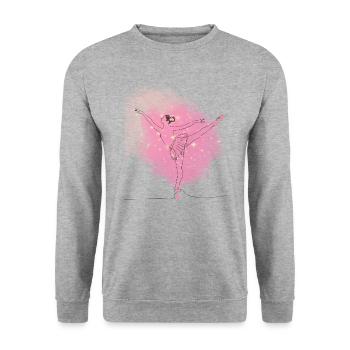 Ballerina - Unisex Sweatshirt - salt & pepper - Front - Alina (178cm) & Michal (187cm)