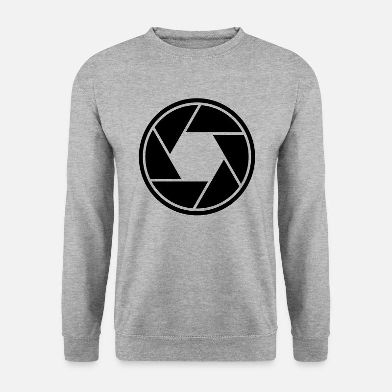 Camera Lense - Unisex Pullover - Weißgrau meliert