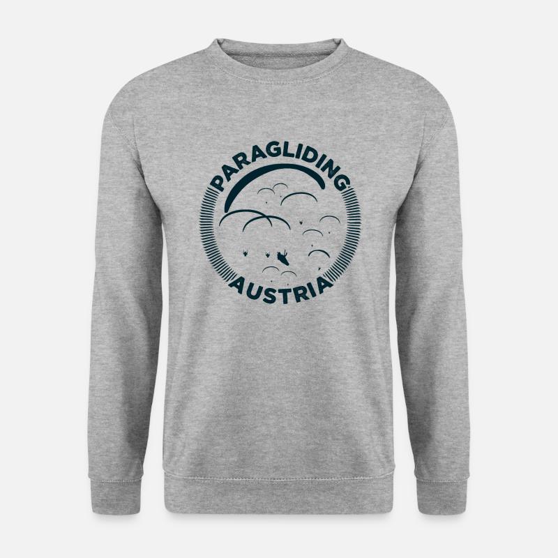 Paragliding Austria - Unisex Pullover - Weißgrau meliert