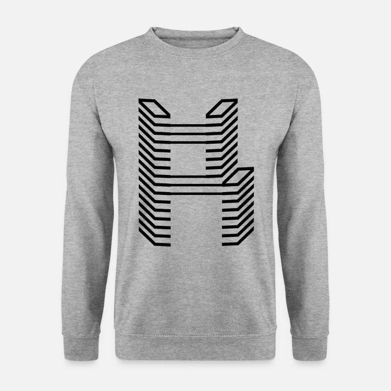 Einzigartiges Buchstaben-R-Logo-Design - Unisex Pullover - Weißgrau meliert