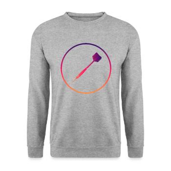 Joueur de fléchettes fléchettes fléchettes « triple 20 » - Sweat-shirt Unisexe - gris chiné - Devant - Alina (178cm) & Michal (187cm)