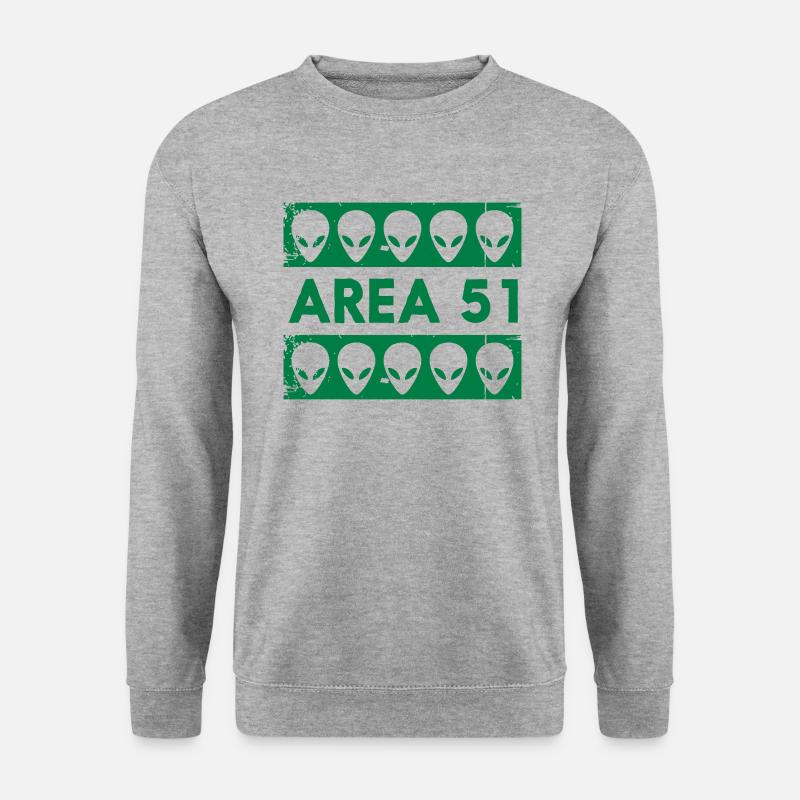 AREA 51 - Unisex Pullover - Weißgrau meliert