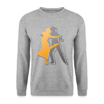 Queer Tango Argentino - Unisex Sweatshirt - salt & pepper - Front - Alina (178cm) & Michal (187cm)