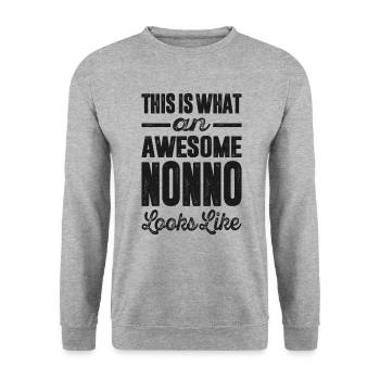 Nonno génial - Sweat-shirt Unisexe - gris chiné - Devant - Alina (178cm) & Michal (187cm)