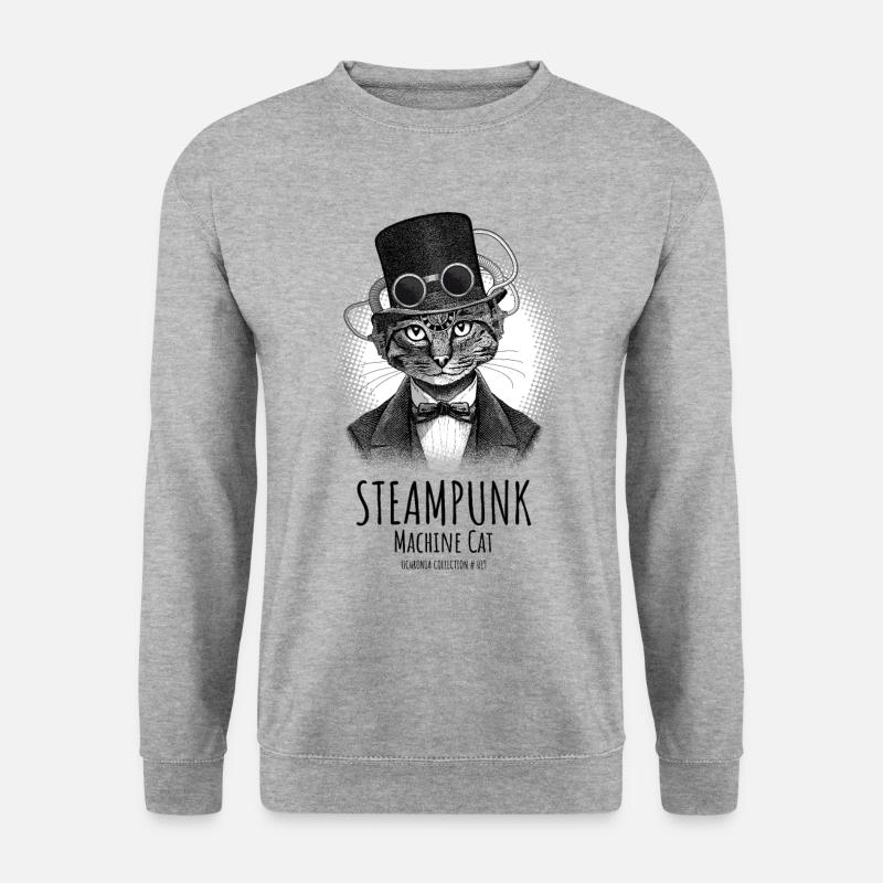 Steampunk Chat # 01 - Unisex Sweatshirt - salt & pepper