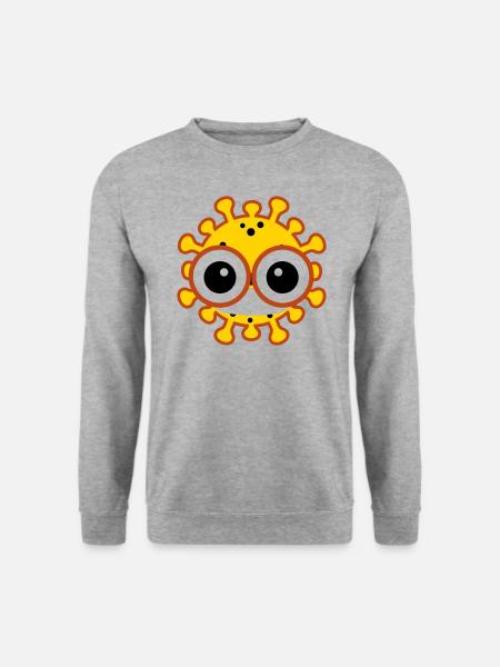 CORONA & COVID-19 Design - Unisex Pullover - Weißgrau meliert
