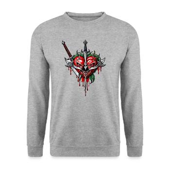 Braveheart - Unisex Sweatshirt - salt & pepper - Front - Alina (178cm) & Michal (187cm)