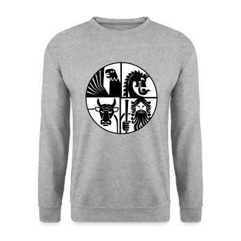 Nordic room - Unisex Sweatshirt - salt & pepper - Front - Alina (178cm) & Michal (187cm)