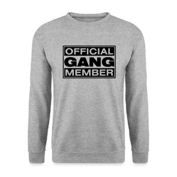 Official Gang Member - Sweat-shirt Unisexe - gris chiné - Devant - Alina (178cm) & Michal (187cm)