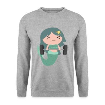 Sirène - Sweat-shirt Unisexe - gris chiné - Devant - Alina (178cm) & Michal (187cm)