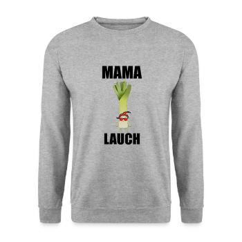 Mama Leek - Unisex Sweatshirt - salt & pepper - Front - Alina (178cm) & Michal (187cm)