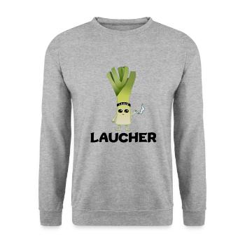 Laucher - Unisex Sweatshirt - salt & pepper - Front - Alina (178cm) & Michal (187cm)