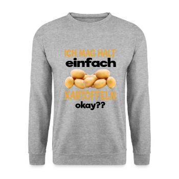 Kartoffel - Unisex Pullover - Weißgrau meliert - Vorne - Alina (178cm) & Michal (187cm)