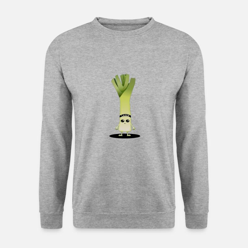 Lauch - Unisex Pullover - Weißgrau meliert