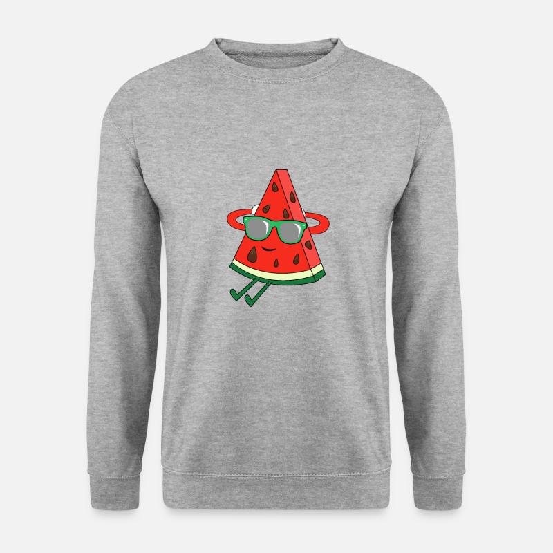 Melone - Unisex Pullover - Weißgrau meliert