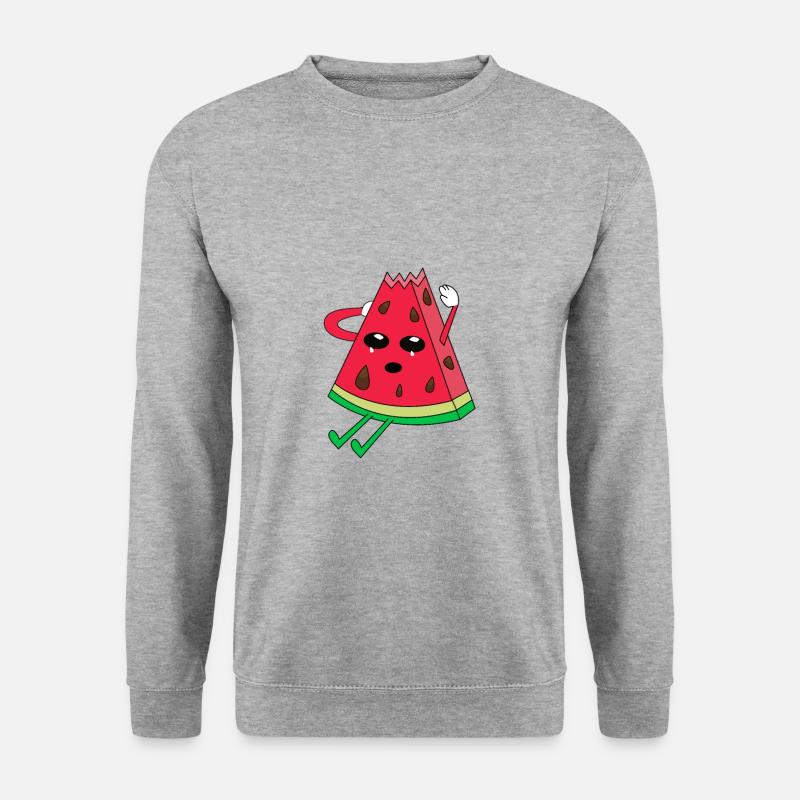 Melone - Unisex Pullover - Weißgrau meliert