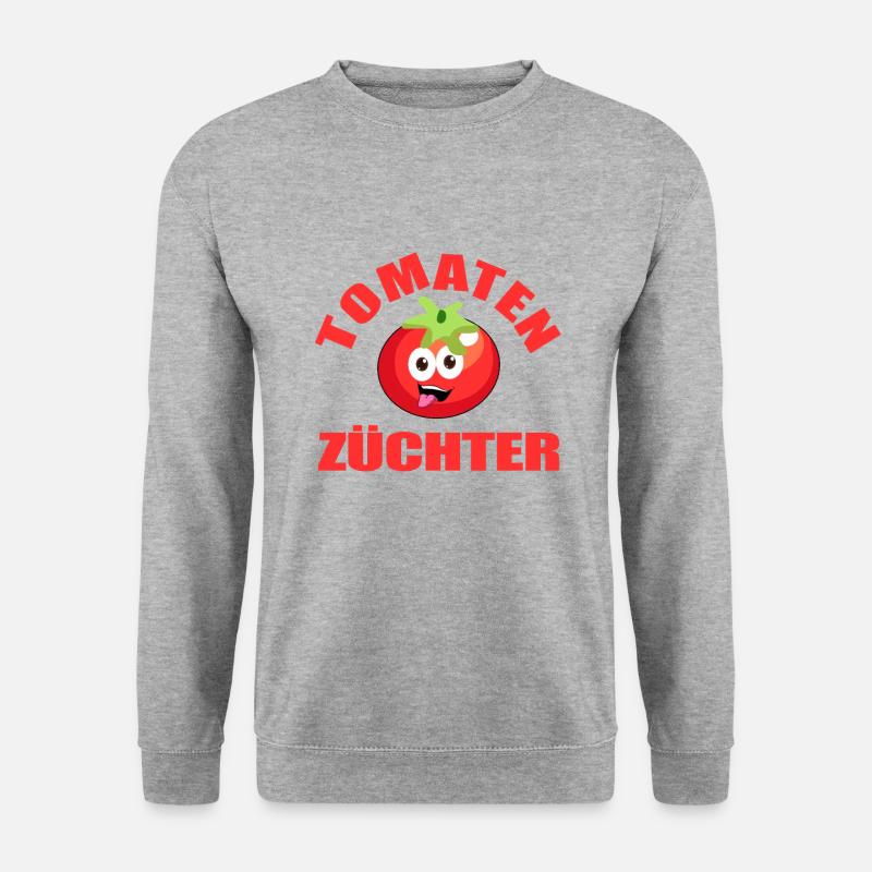 Tomate Tomaten - Unisex Pullover - Weißgrau meliert