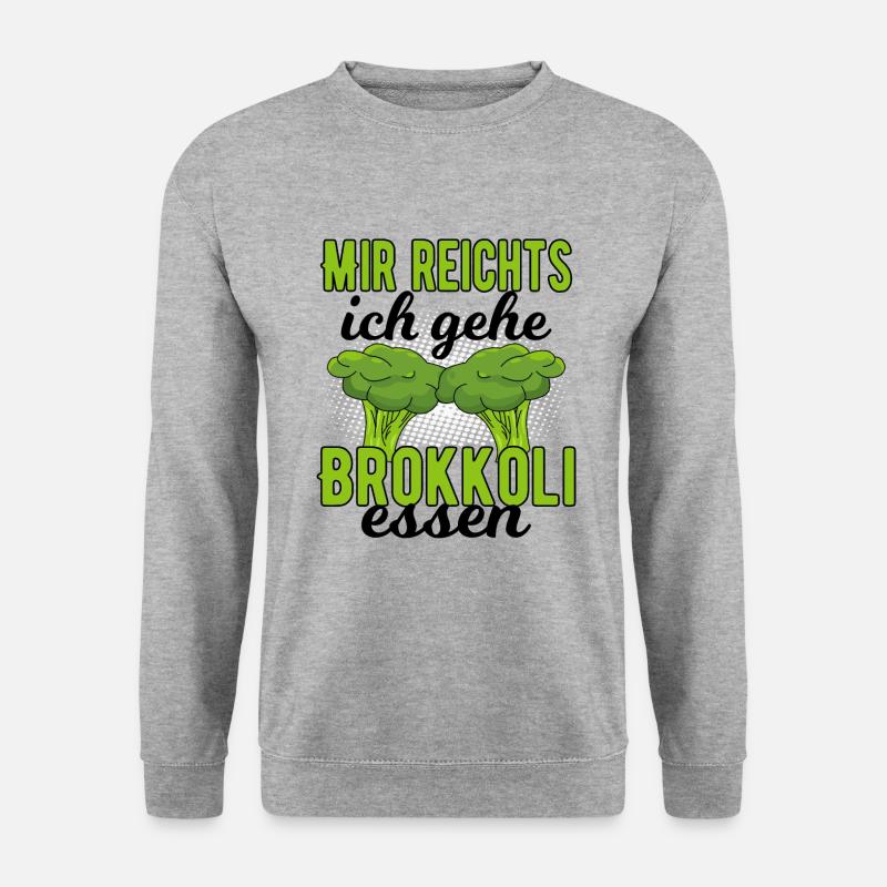 Brokkoli - Unisex Pullover - Weißgrau meliert