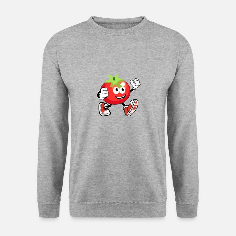 Tomate - Unisex Pullover - Weißgrau meliert