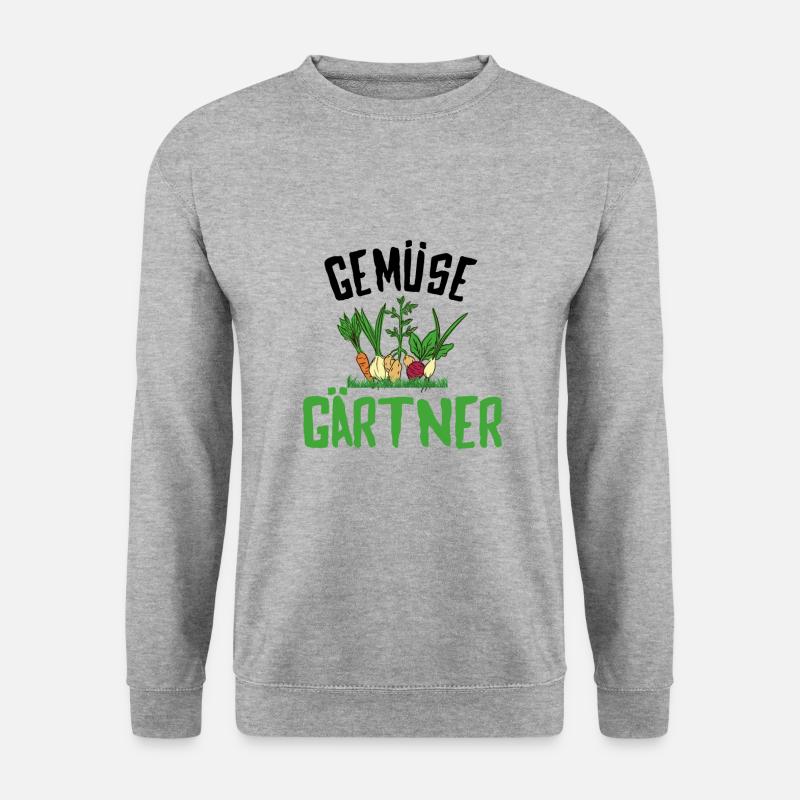 Gemüse Gärtner - Unisex Pullover - Weißgrau meliert
