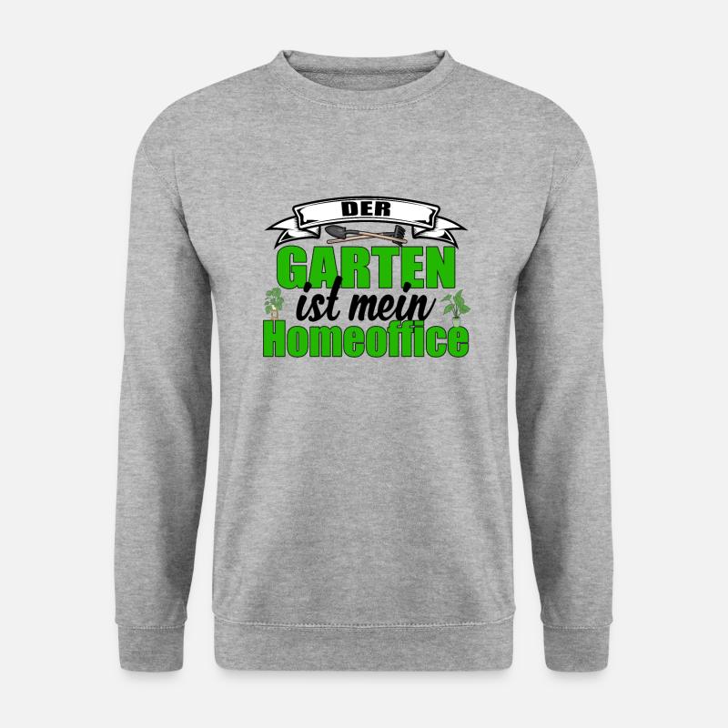 Garten Homeoffice - Unisex Pullover - Weißgrau meliert