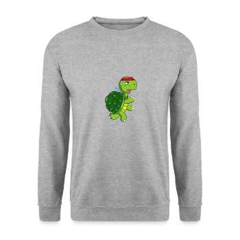 Tortue de jogging - Sweat-shirt Unisexe - gris chiné - Devant - Alina (178cm) & Michal (187cm)